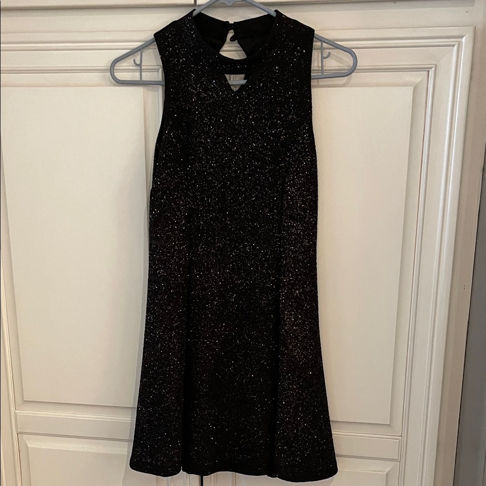 Zunie Black Sparkle Mini Dress